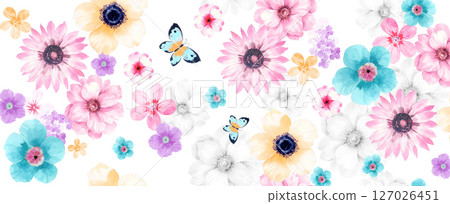 Serene Botanical Pattern Collection for Calming Decor 127026451