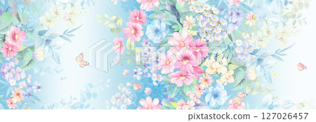 Serene Botanical Pattern Collection for Calming Decor 127026457