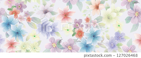 Serene Botanical Pattern Collection for Calming Decor 127026468