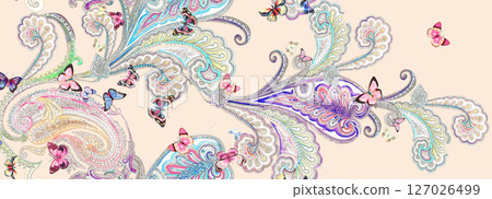 Serene Botanical Pattern Collection for Calming Decor 127026499