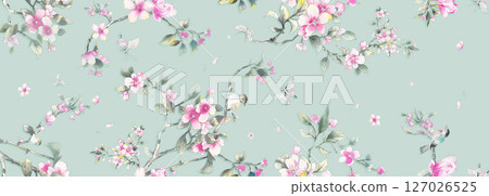 Serene Botanical Pattern Collection for Calming Decor 127026525