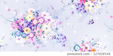 Serene Botanical Pattern Collection for Calming Decor 127026548