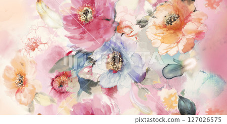 Serene Botanical Pattern Collection for Calming Decor 127026575