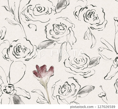 Serene Botanical Pattern Collection for Calming Decor 127026589
