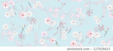 Serene Botanical Pattern Collection for Calming Decor Serene Botanical Pattern Collection for Calming Decor 127026625