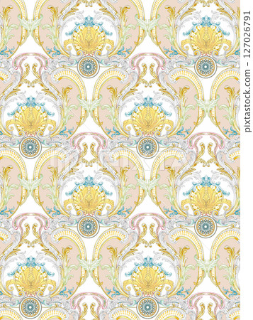 Handpainted Watercolor Floral Pattern Collection Handpainted Watercolor Floral Pattern Collection 127026791