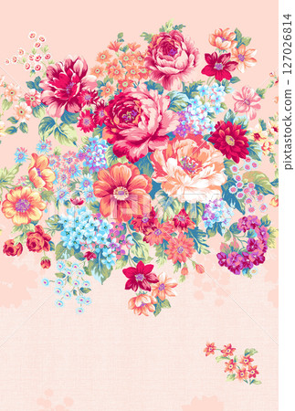Handpainted Watercolor Floral Pattern Collection 127026814