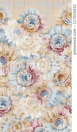 Handpainted Watercolor Floral Pattern Collection 127026832