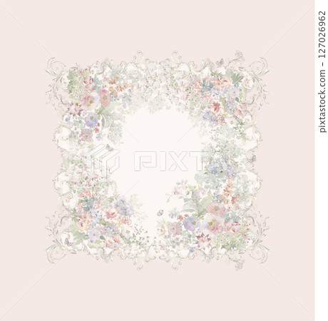 Artistic Watercolor Flower Motif Assortment Artistic Watercolor Flower Motif Assortment 127026962