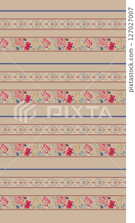 Artistic Watercolor Flower Motif Assortment 127027007