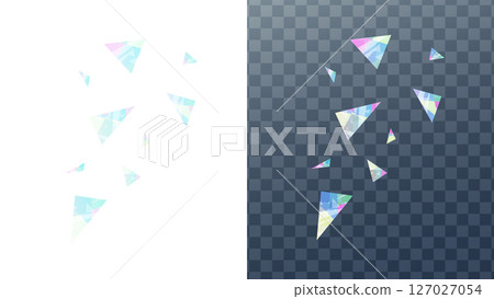 水晶碎片的插畫素材_僅右側透明 127027054