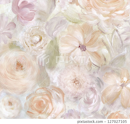 Whimsical Handdrawn Watercolor Floral Designs 127027105