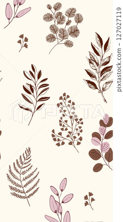 Whimsical Handdrawn Watercolor Floral Designs 127027119