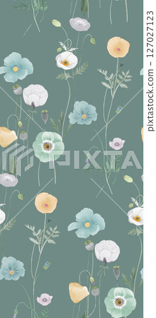 Whimsical Handdrawn Watercolor Floral Designs 127027123