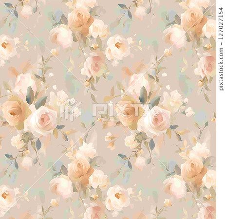 Whimsical Handdrawn Watercolor Floral Designs 127027154