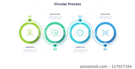 Modern Business Illustration Infographic Template Modern Business Illustration Infographic Template 127027164