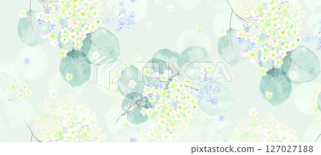 Delicate Watercolor Flower Pattern Series Delicate Watercolor Flower Pattern Series 127027188