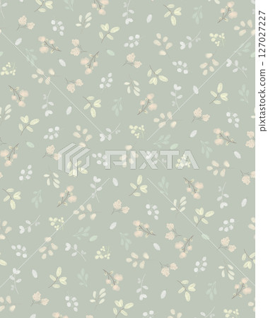 Delicate Watercolor Flower Pattern Series 127027227