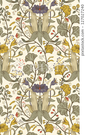 Delicate Watercolor Flower Pattern Series Delicate Watercolor Flower Pattern Series 127027240