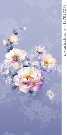 Delicate Watercolor Flower Pattern Series Delicate Watercolor Flower Pattern Series 127027272