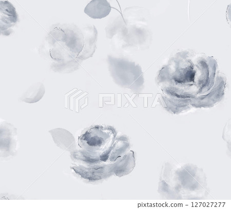 Delicate Watercolor Flower Pattern Series Delicate Watercolor Flower Pattern Series 127027277