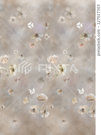 Charming Watercolor Floral Motif Collection 127027303