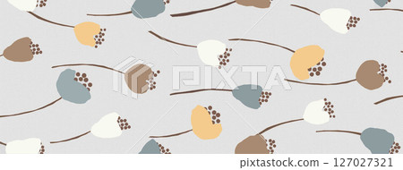 Charming Watercolor Floral Motif Collection 127027321