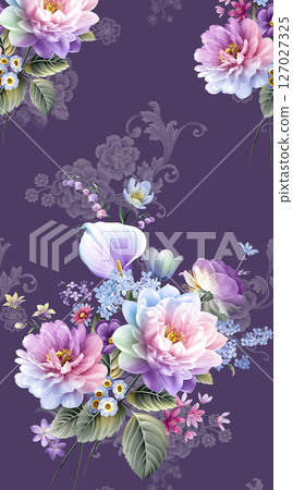 Charming Watercolor Floral Motif Collection Charming Watercolor Floral Motif Collection 127027325