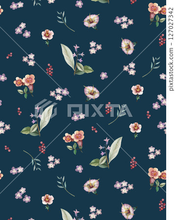 Charming Watercolor Floral Motif Collection Charming Watercolor Floral Motif Collection 127027342