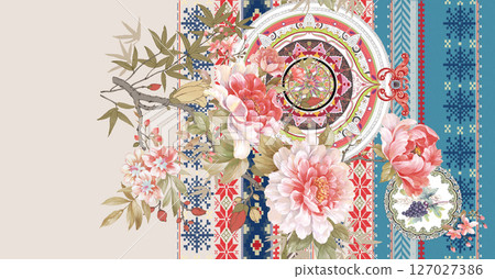 Charming Watercolor Floral Motif Collection Charming Watercolor Floral Motif Collection 127027386