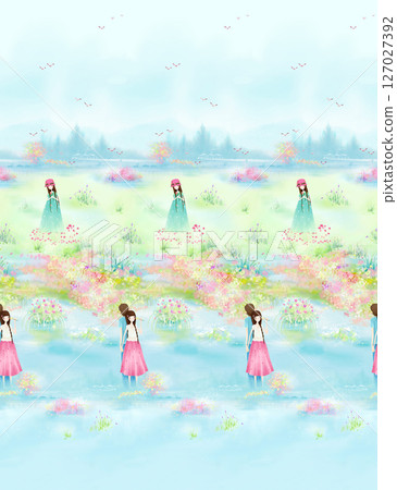 Charming Watercolor Floral Motif Collection Charming Watercolor Floral Motif Collection 127027392