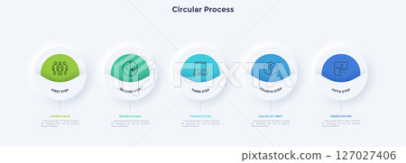 Modern Business Illustration Infographic Template 127027406