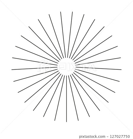 Radial stripes. Sunburst element. Sun star ray. Ray beam, burst. Radial circle radiation lines. Circulars lines pattern. Spokes with radiating stripes grid icon. Outline thin abstract illusion graphic Radial stripes. Sunburst element. Sun star ray. Ray beam, burst. Radial circle radiation lines. Circulars lines pattern. Spokes with radiating stripes grid icon. Outline thin abstract illusion graphic 127027750