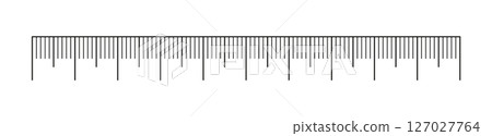 Measuring chart 10 centimeters. Simple ruler scale icon ten cm. Sewing tool. Length measurement math, distance, height. Graphic illustration. Measuring chart 10 centimeters. Simple ruler scale icon ten cm. Sewing tool. Length measurement math, distance, height. Graphic illustration. 127027764