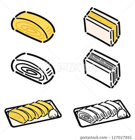 手寫_Dashimaki雞蛋_向量素材_set_02 127027891