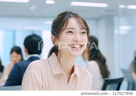 A woman working in the office "AI generated image" 127027998