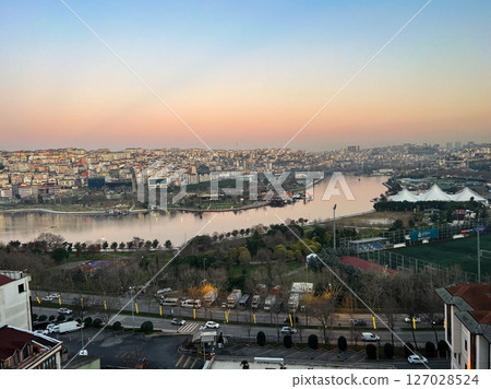 View of the Golden Horn at sunrise. High quality photo 127028524