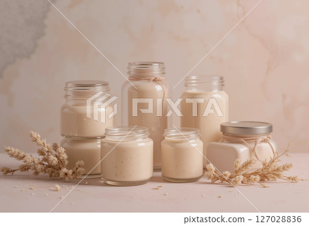 bottle of milk and fresh organic natural organic natural organic 127028836