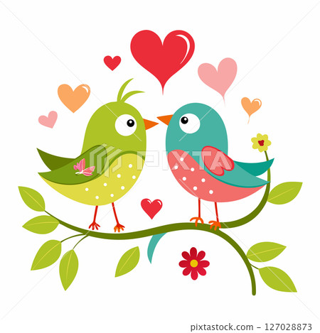 cute bird with birds and birds 127028873