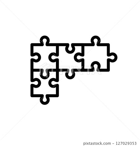 Simple and cute puzzle illustration 127029353