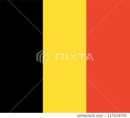 National flag og Belgium, accurate size and proportions and colors. 127029705
