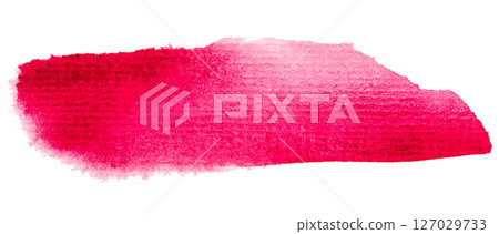 Vibrant red and pink watercolor brushstroke texture 127029733
