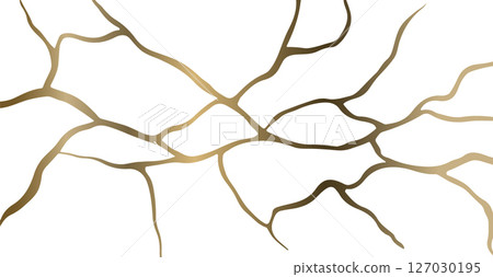 Golden Kintsugi crack texture overlay background. Distressed ckackle trendy minimalist wallpaper texture. Golden Kintsugi crack texture overlay background. Distressed ckackle trendy minimalist wallpaper texture. 127030195