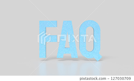 The Blue FAQ on white background 3d Rendering. The Blue FAQ on white background 3d Rendering. 127030709
