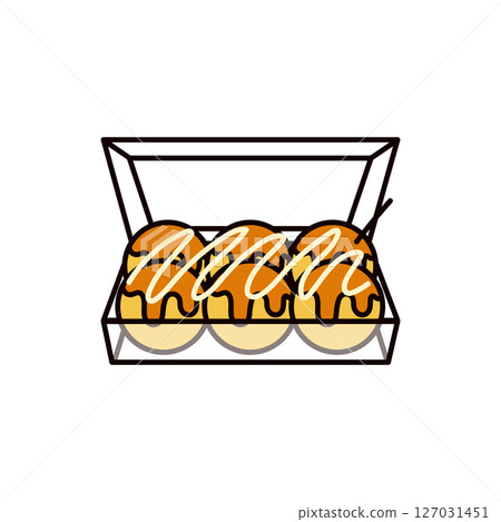 Takoyaki icon illustration 127031451
