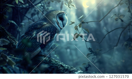 生活在森林裡的毛腿魚鴞 127031570