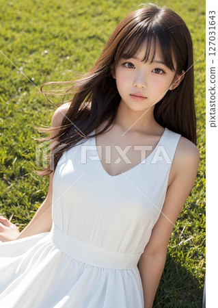 草坪上的女孩 127031643