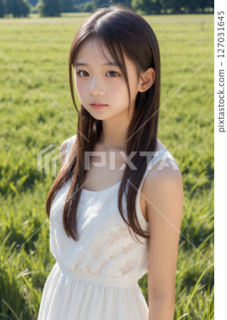 草坪上的女孩 127031645