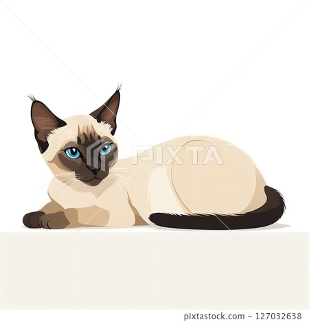 我心愛的暹羅貓一動也不動 127032638