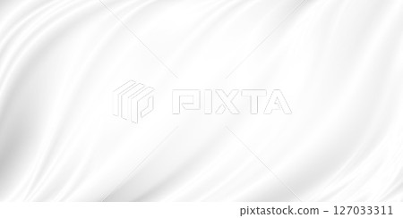 Abstract white fabric background with copy space illustration 127033311